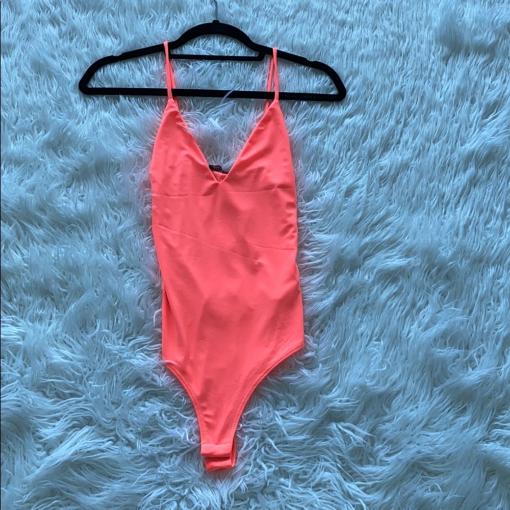 Hot pink sexy bodysuit